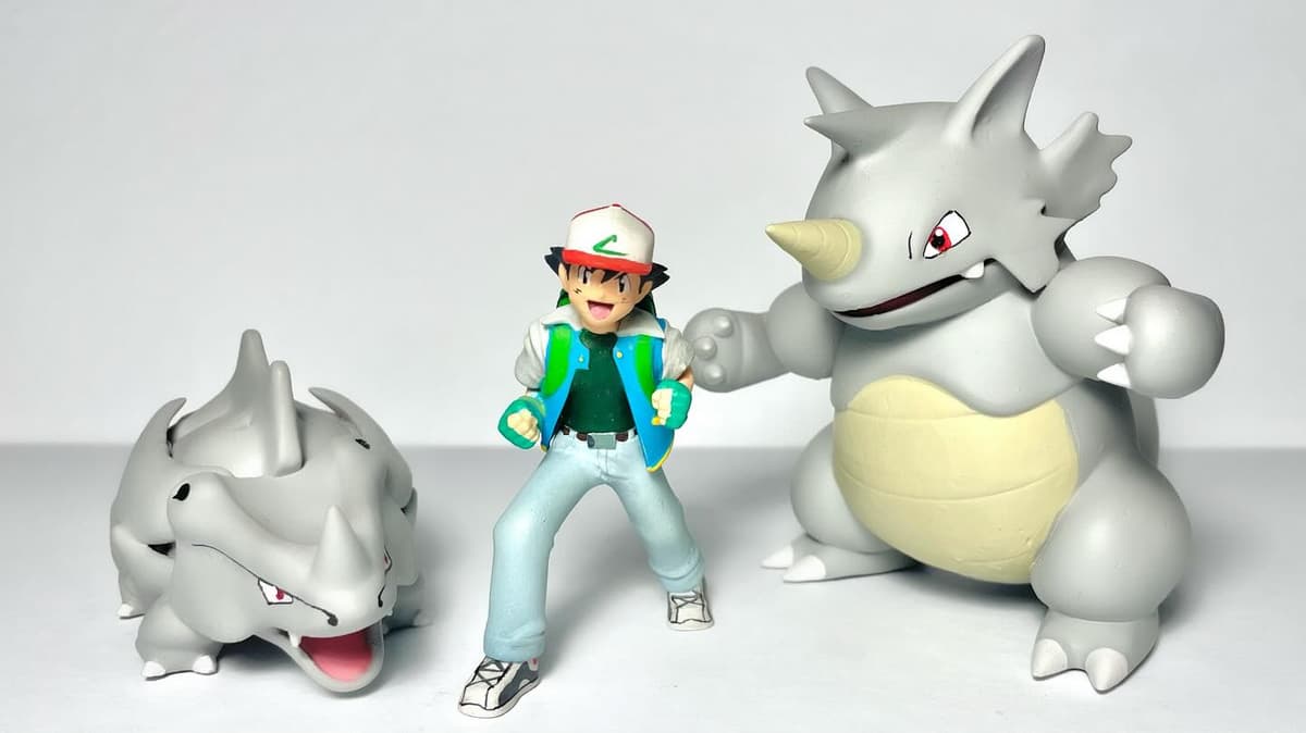 Rhydon Rhydon y Rhyhorn escala 1/20 en impresión 3D.
