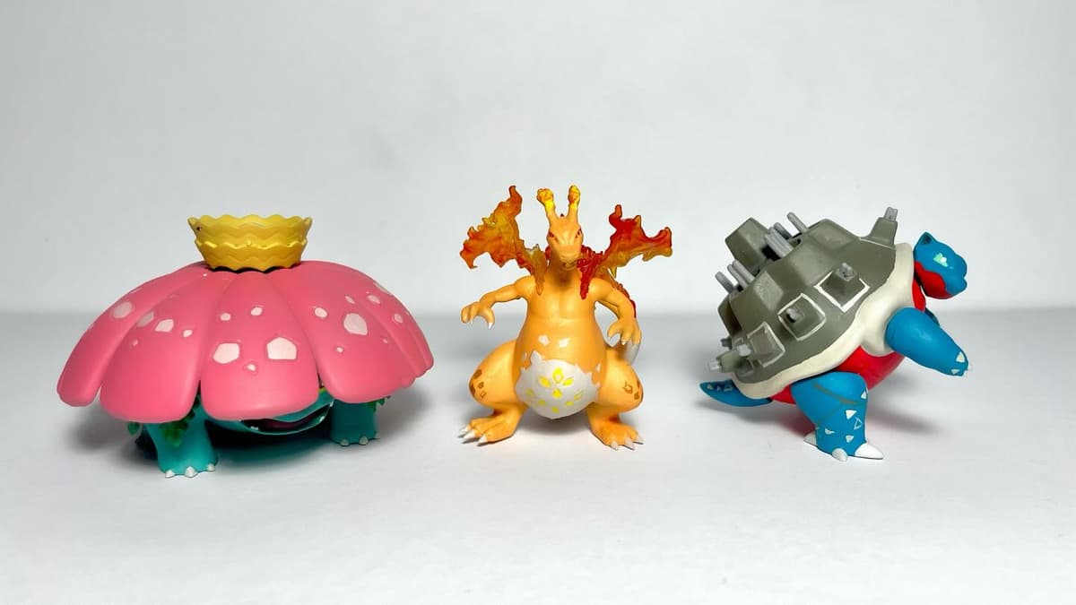 Venusaur Gigantamx Venusaur, Charizard y Blastoise tamaño “Takara Tomy”