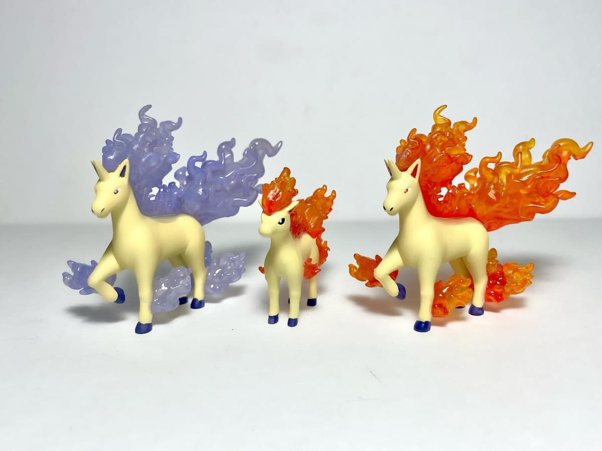 Rapidash Rapidash y Ponyta tamaño “Takara Tomy”