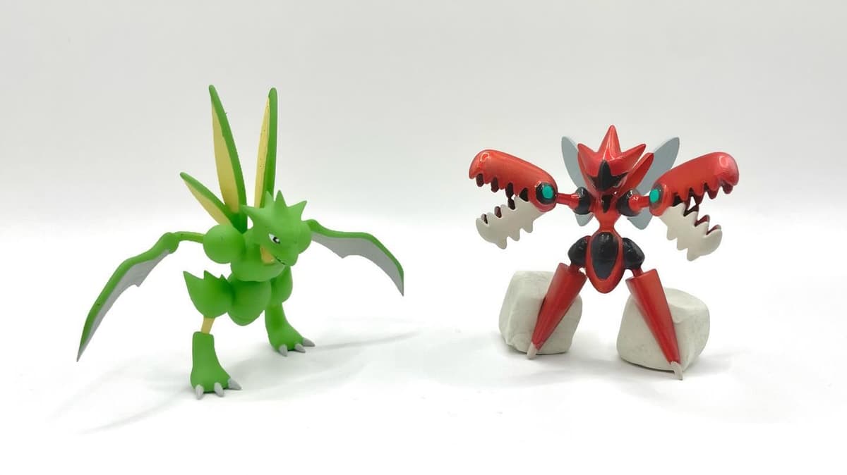 Scyther Scyther & Mega Scizor tamaña “Takara Tomy “