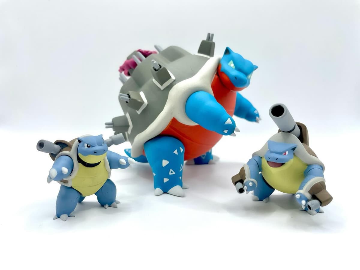 Blastoise Blastoise y sus mega evolución y forma Gigantamax tamaño “Takara Tomy “