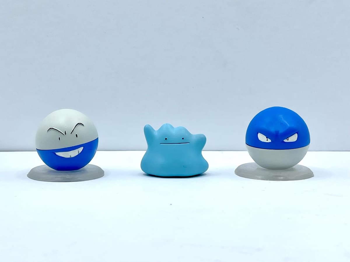 Electrode Electrode, Ditto y Voltorb tamaño “Tomy “