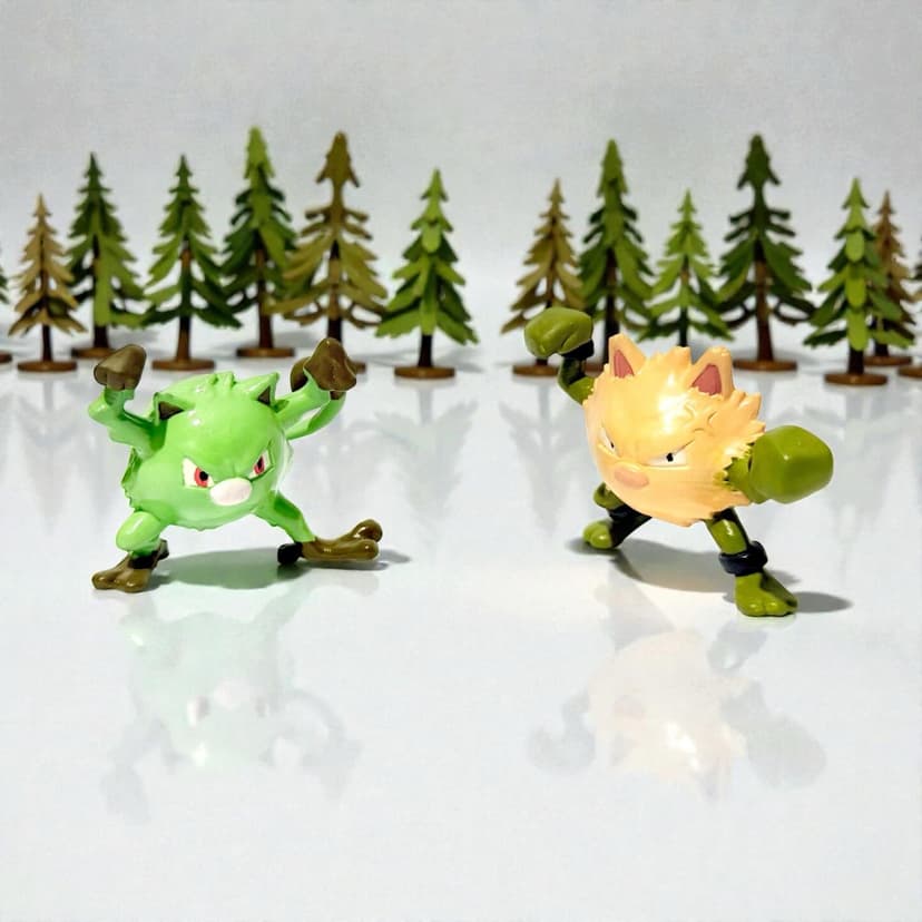 Primeape — Repintado en Shiny línea evolutiva Primeape de “Takara Tomy”