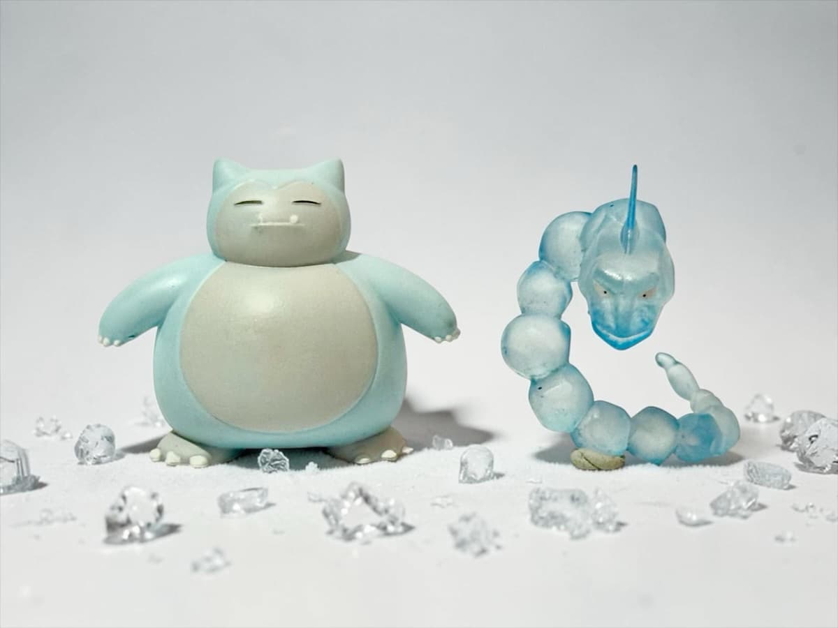 Snorlax Snorlax de hielo y Ónix de cristal tamaño tipo “Tomy “