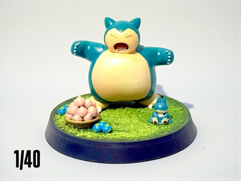 Snorlax — Línea snorlax escala 1/40 compatible with zukan