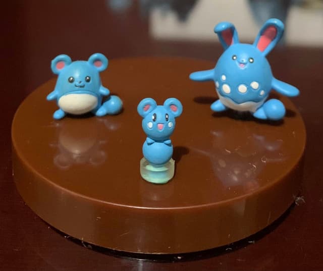 Azurill, Marill, Azumarill · Zukan 1/40